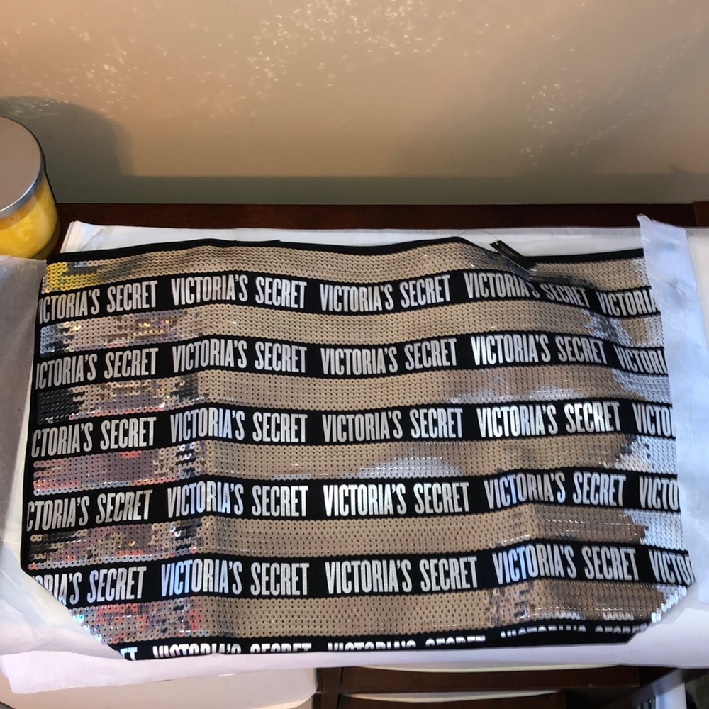 NWT! Victoria’s Secret sequin tote with bonus bag!